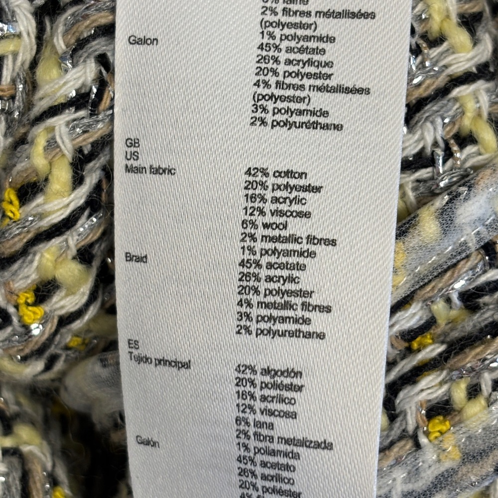 Maje Black and Cream Tweed Blazer - Picture 14 of 16